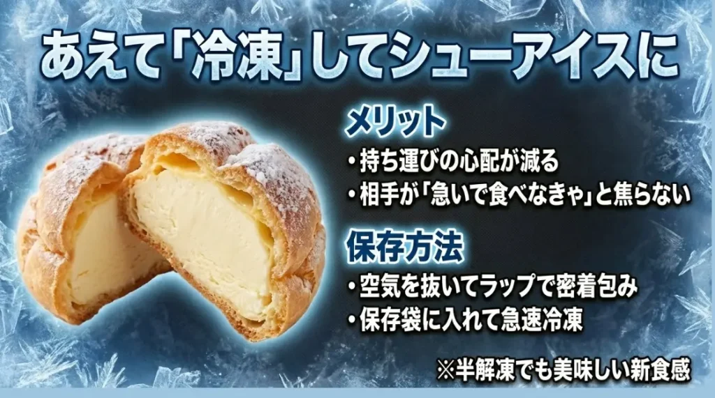 シューアイスとして楽しむ冷凍保存のメリットと贈答法