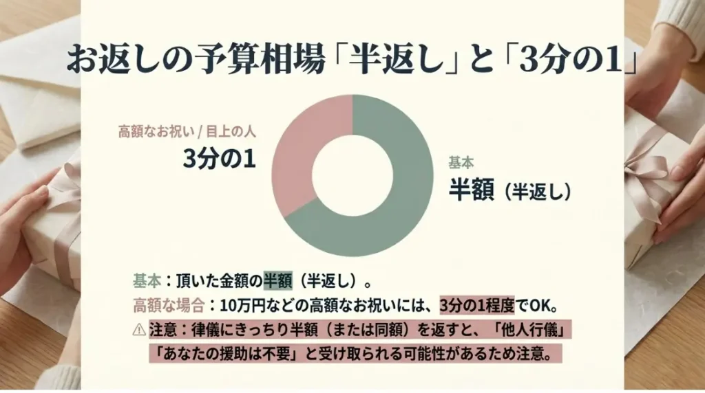 内祝いやお返し相場を判断するための実用的な調査