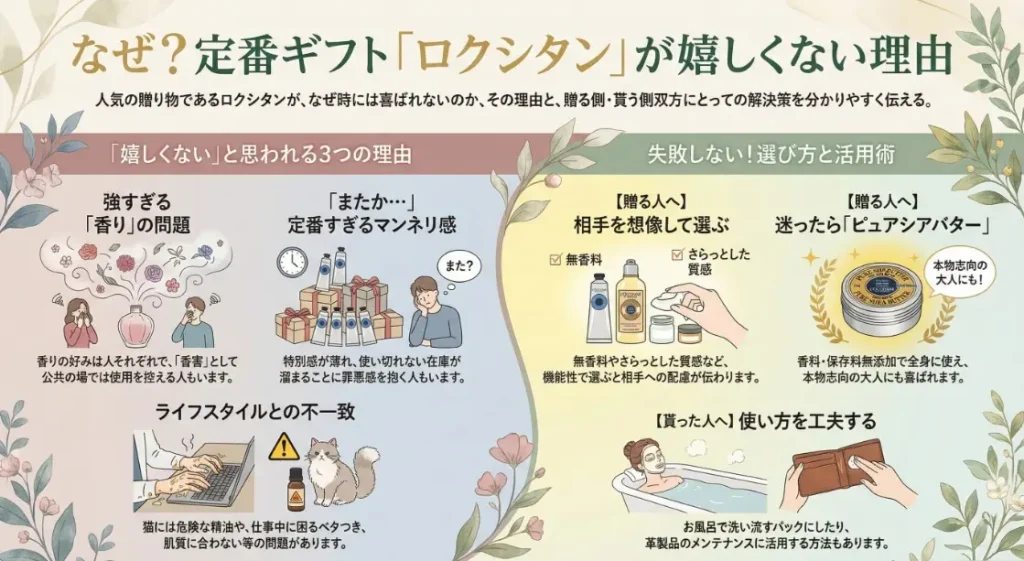 ロクシタンのプレゼントが嬉しくない心理