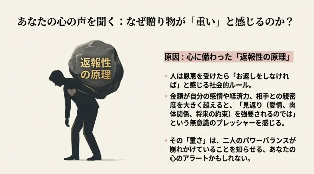 贈り物が高すぎて重いと感じる心理的負担の正体