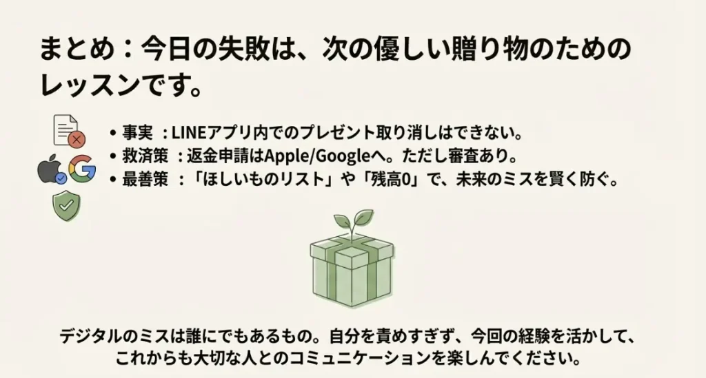 lineスタンププレゼント取り消しの重要点まとめ