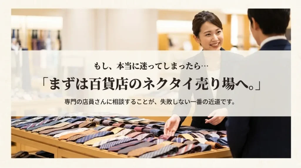 ネクタイのプレゼント、どこで買うか迷ったら