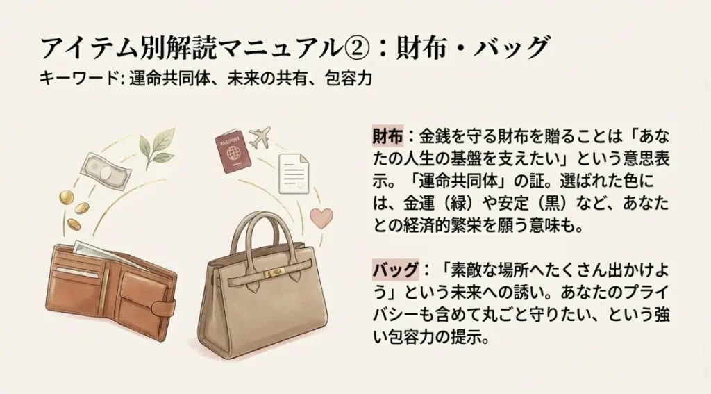 財布やバッグの贈り物と風水的な運気の共有