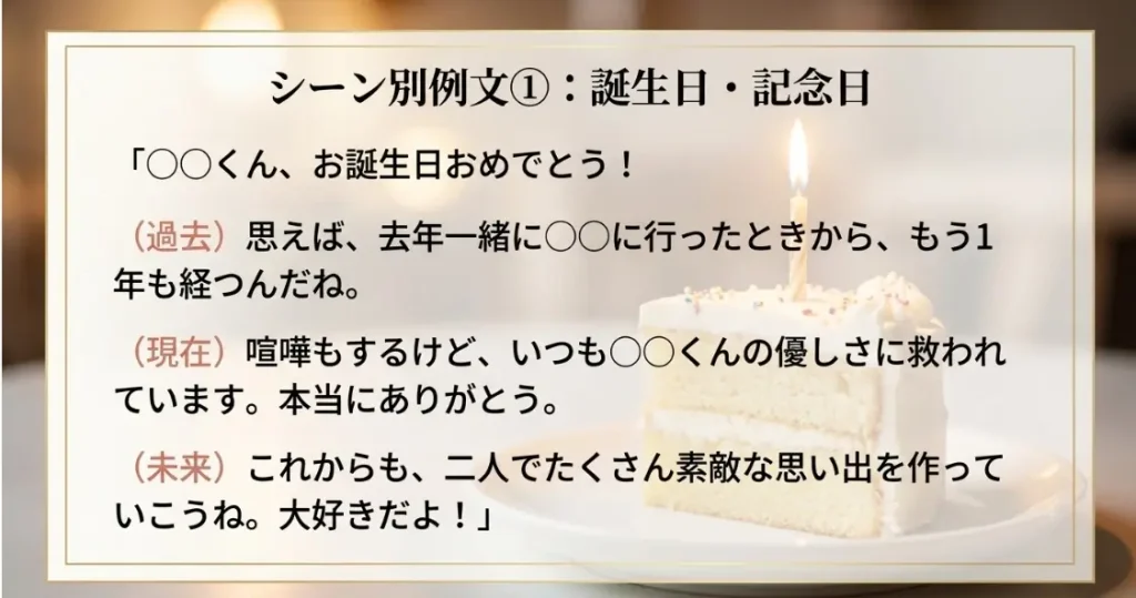 誕生日や記念日に使える絆を深めるメッセージ例文