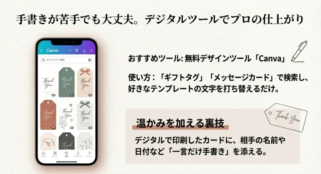 Canvaなどのデジタルツールで作るおしゃれなカード