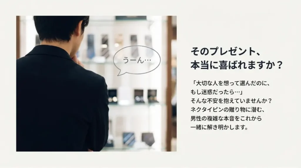 ネクタイピンのプレゼントが嬉しくないと感じる男性の本音