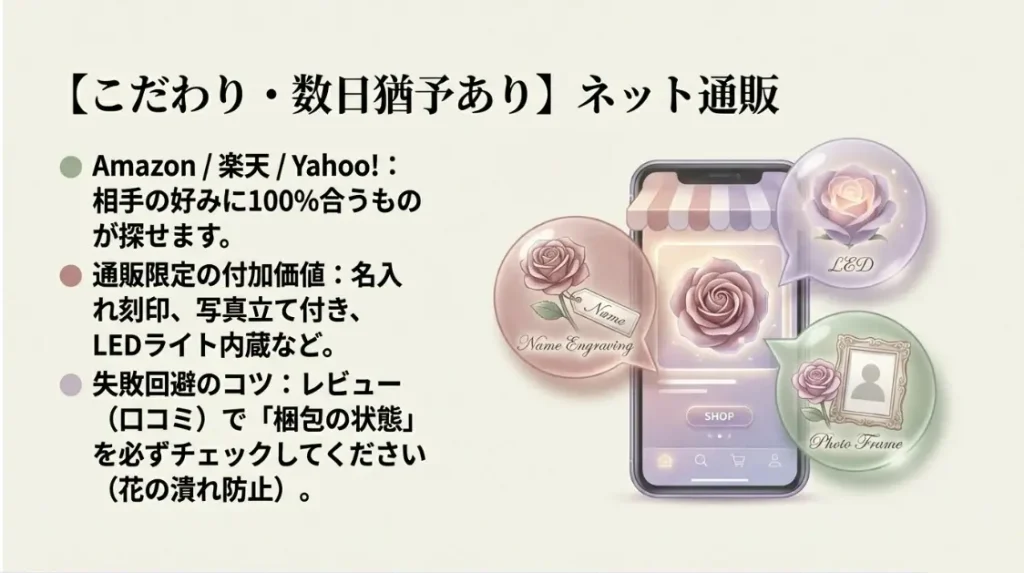 楽天やAmazonなどの通販ならアレンジの種類が豊富