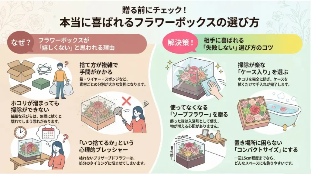 フラワーボックスのプレゼントが嬉しくない？喜ばれる選び方