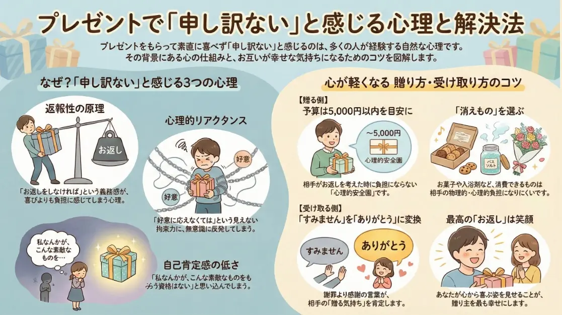 プレゼントで申し訳ないと感じる心理と解決方法