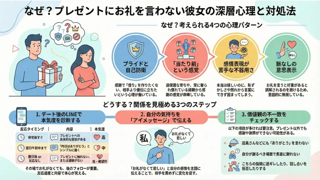 プレゼントにお礼を言わない女性深層心理と対処法