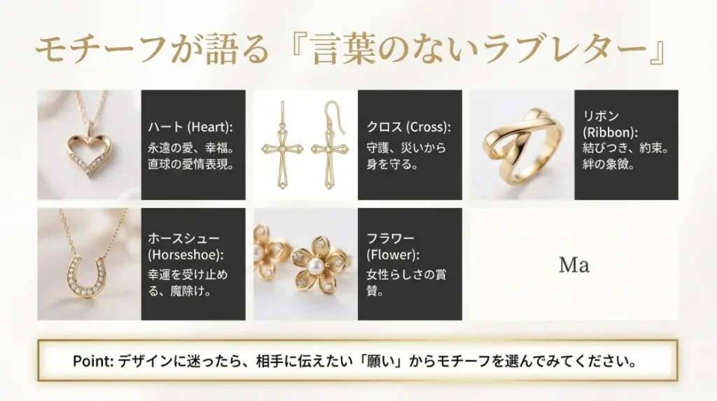 ハートやクロスなどピアスのモチーフに込められた意味