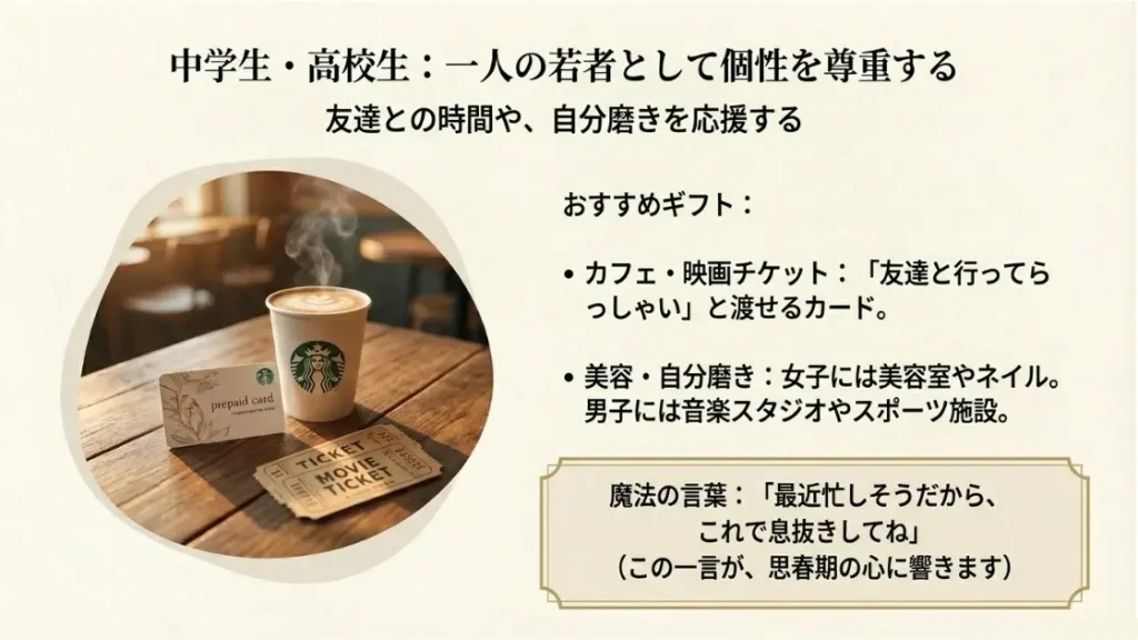 予算に悩む中学生や高校生の個性を尊重する贈り物