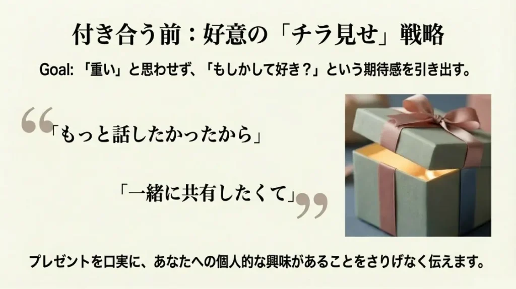付き合う前の片思いを成就させるチラ見せ戦略