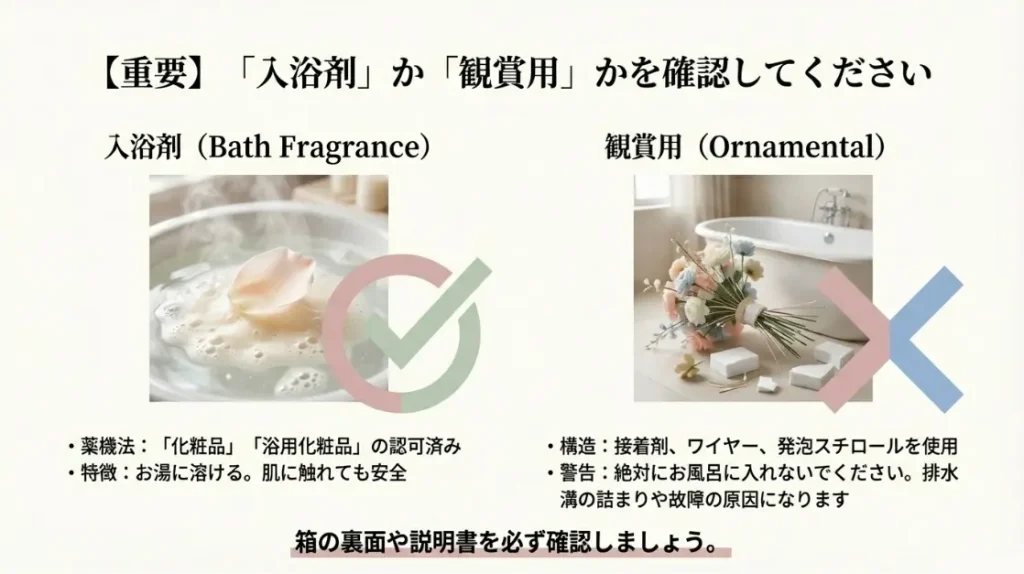 入浴剤として使えるバスフレグランスとの違い