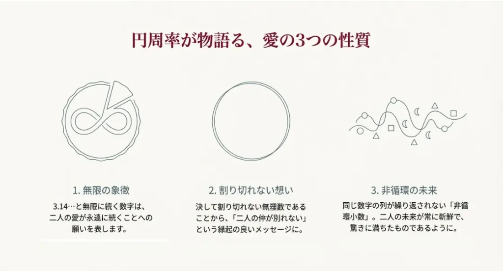 円周率のπから導かれる永遠に続く愛のメッセージ