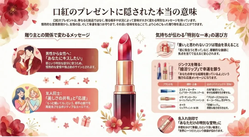 口紅のプレゼントの意味とは？