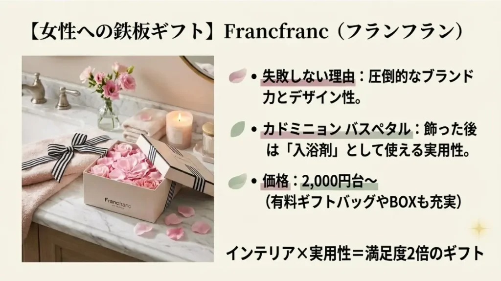 フランフランは入浴剤として使える種類も豊富