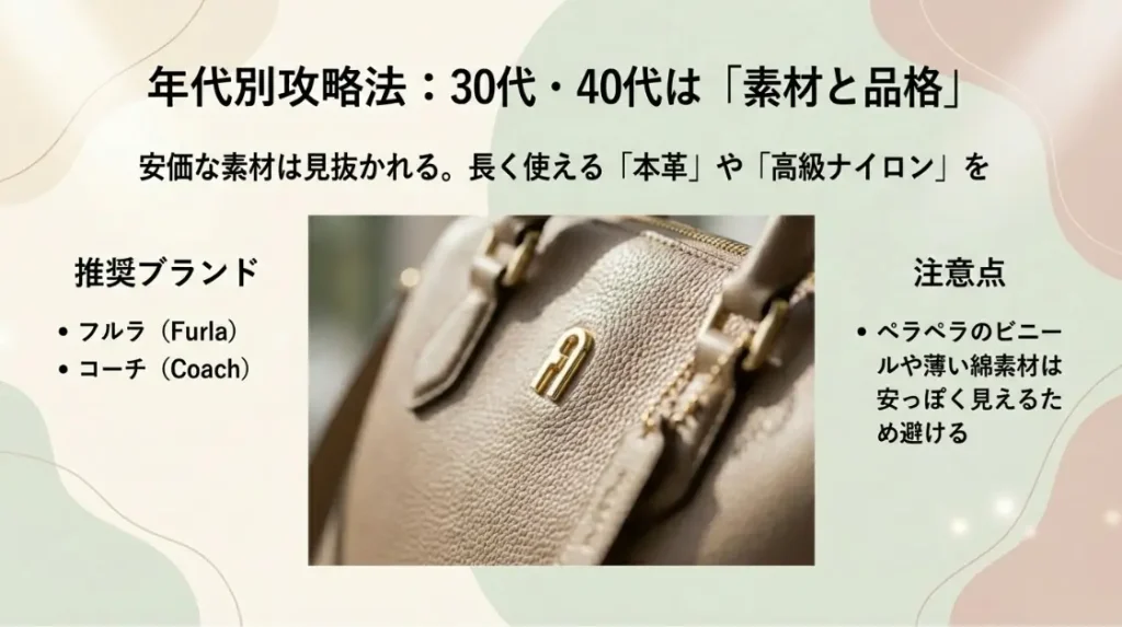 30代や40代が重視するポーチの素材と高級感の重要性