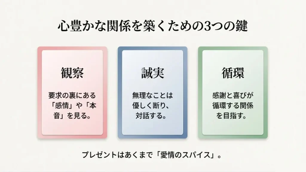 プレゼントをねだる女性の心理を理解して良い関係へ