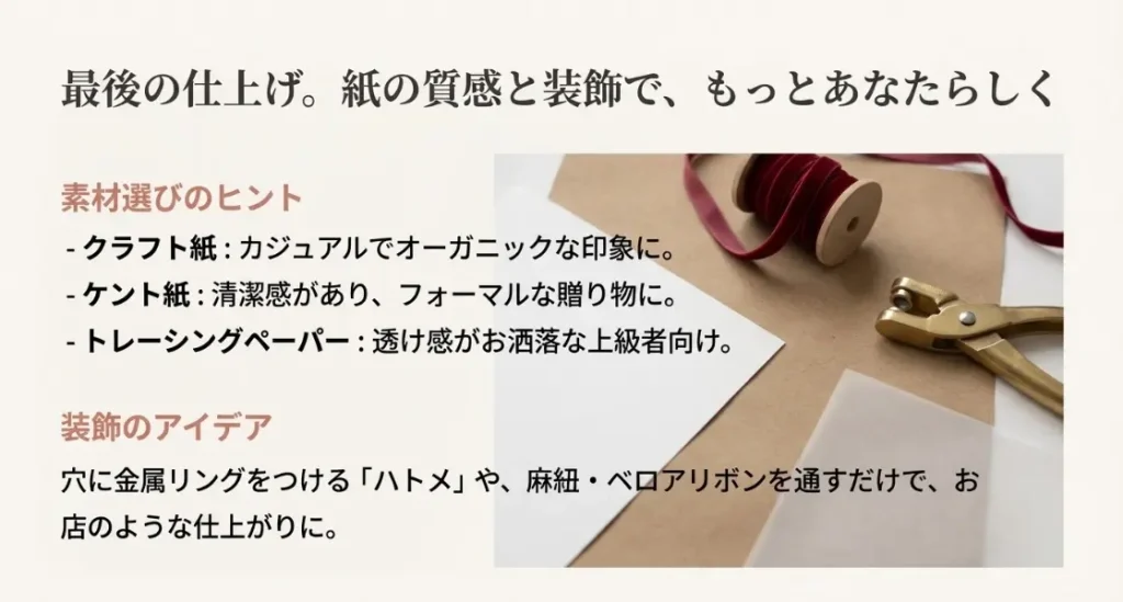 ギフトタグの素材選びと魅力的な装飾のアイデア