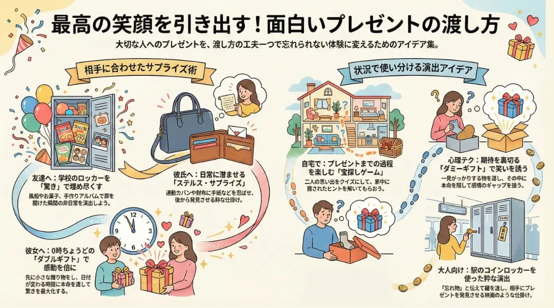 最高の笑顔を引き出す面白いプレゼントの渡し方