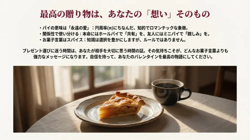 まとめ|バレンタインパイの意味を理解して贈ろう