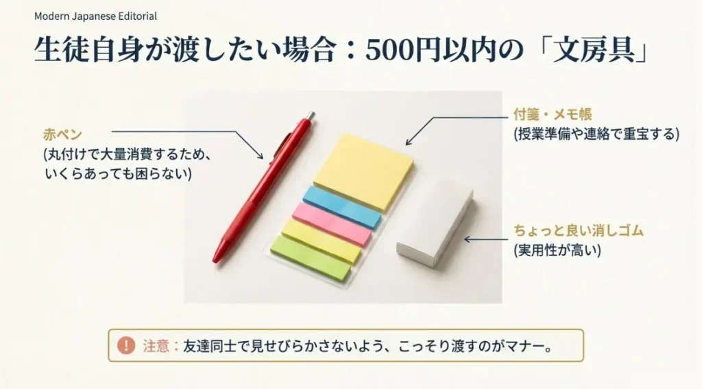 子供から塾の先生へプレゼントを渡す際の配慮