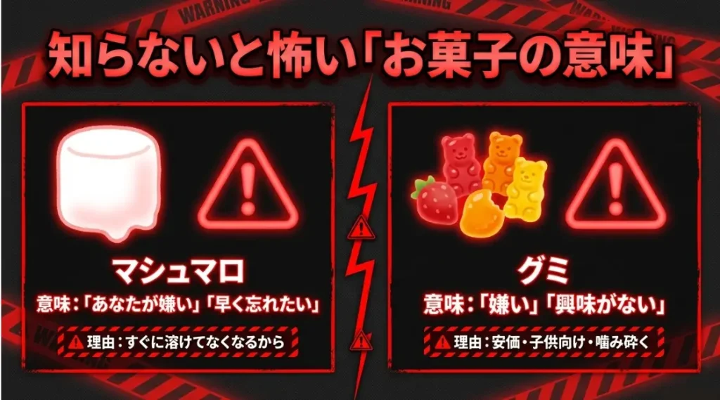 お菓子の意味一覧！マシュマロやグミが持つ拒絶の意味