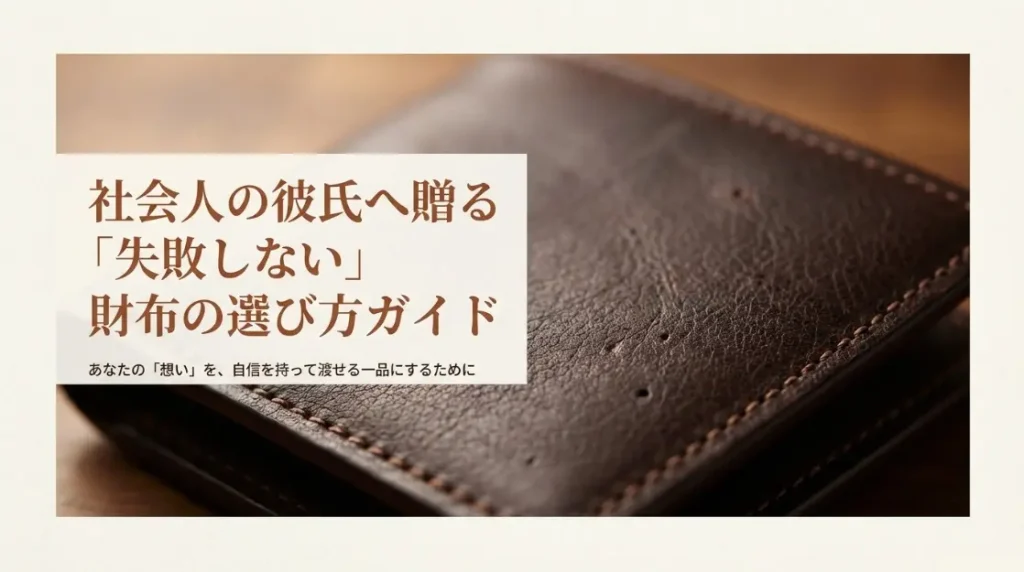 社会人の彼氏へ贈る財布プレゼント｜失敗しない選び方