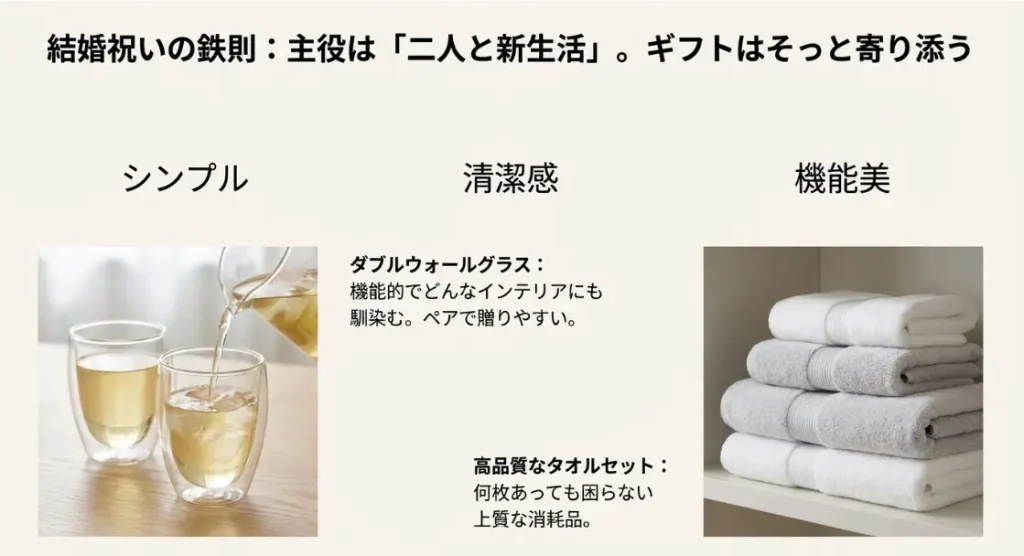 結婚祝いで喜ばれるシンプルでペア使いしやすい商品