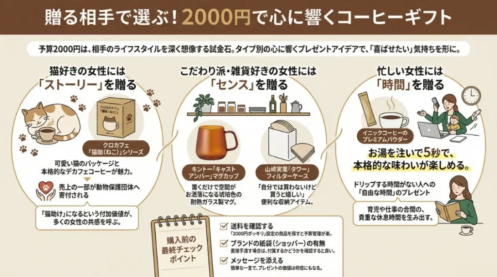 コーヒー好きの女性へ！2000円で選ぶおしゃれなプレゼント20選