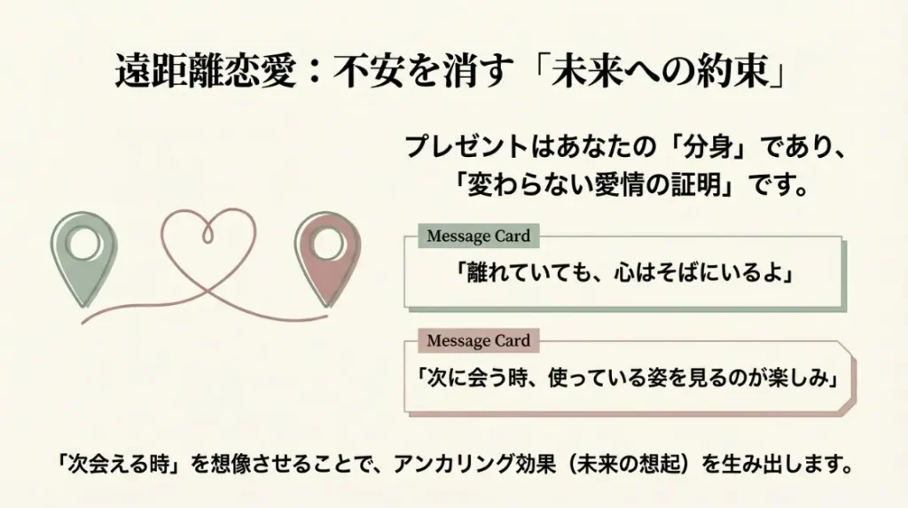 遠距離でも気持ちが伝わる安心感を与えるフレーズ