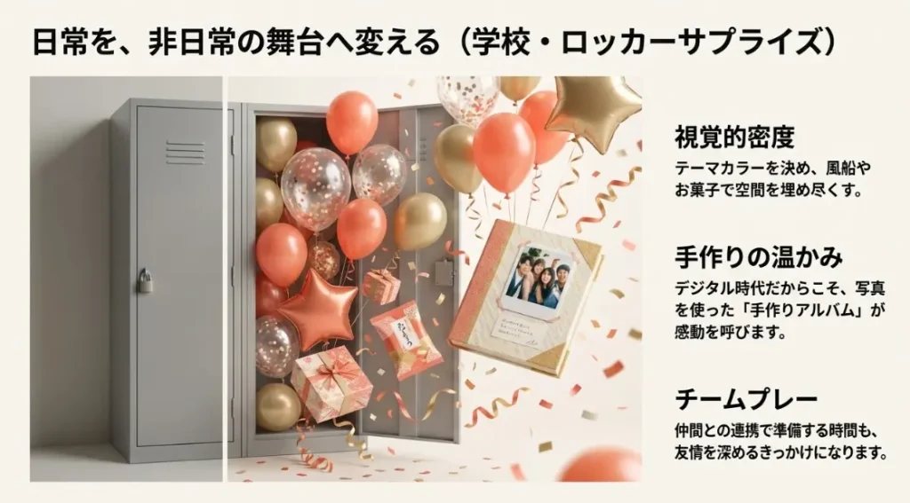 学校で友達を驚かせるロッカーサプライズのコツ