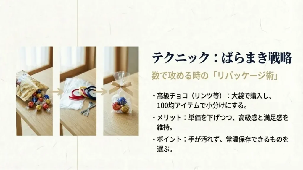 職場でのばらまきに便利な個包装のスイーツ