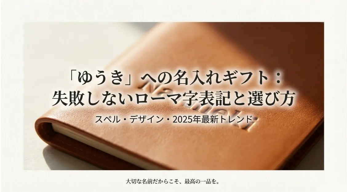 ゆうきへローマ字表記で名入れギフト