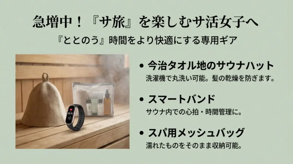 サウナ好きな女性へ贈る最新のサ活専用アイテム