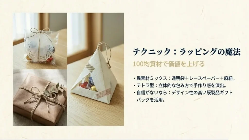 100均資材を活用したお洒落なラッピング術