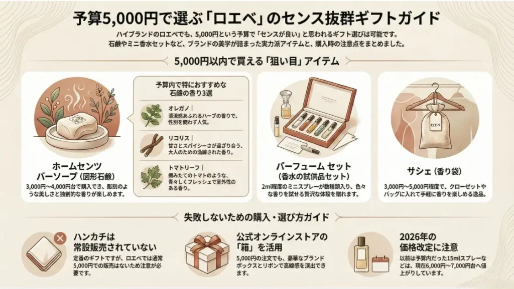 ロエベ5000円プレゼント!予算内で買えるセンス抜群の石鹸と香水