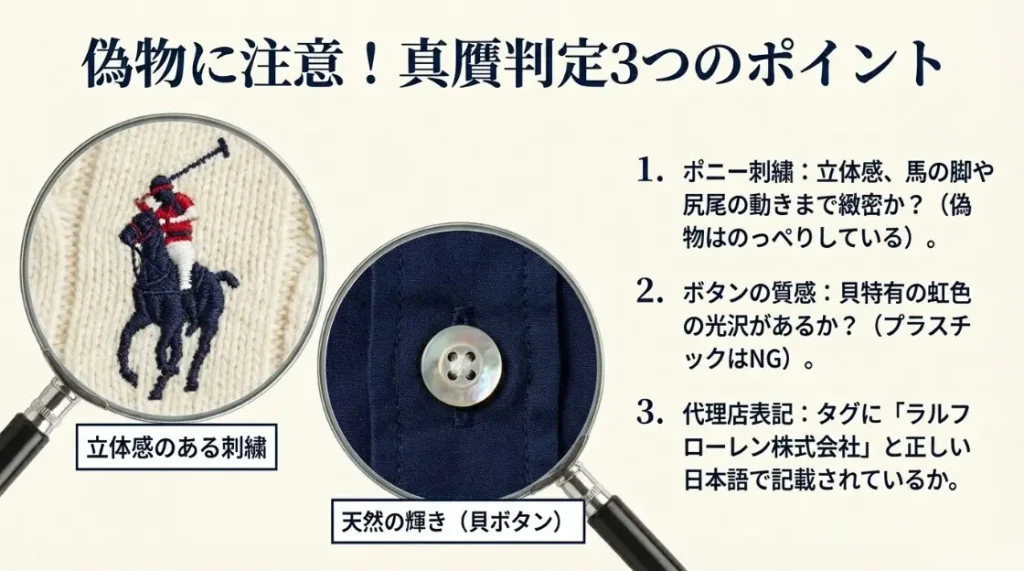 偽物を見分けるための真贋判定チェックポイント