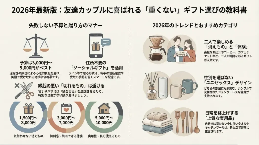 友達カップルへちょっとしたプレゼント!おすすめの選び方