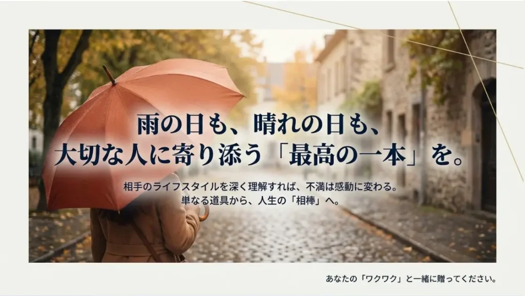 折り畳み傘のプレゼントが嬉しくない悩みの解決策