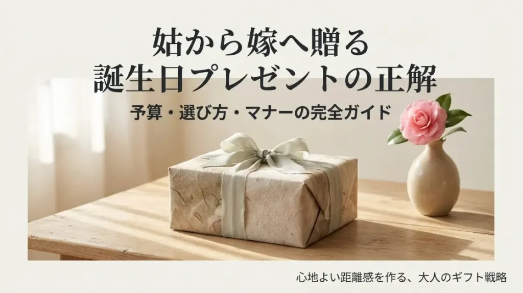 姑から嫁への誕生日プレゼント相場