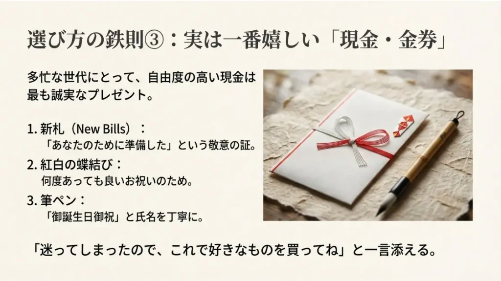 本音で嬉しい現金や金券を贈る際のマナー