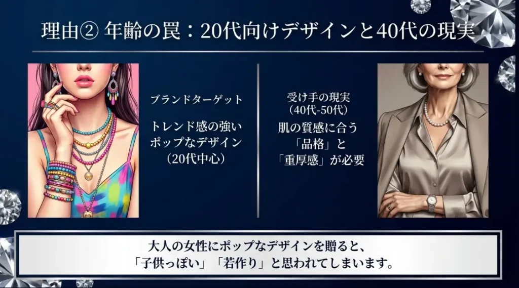 40代や50代の評判と年齢層のミスマッチ