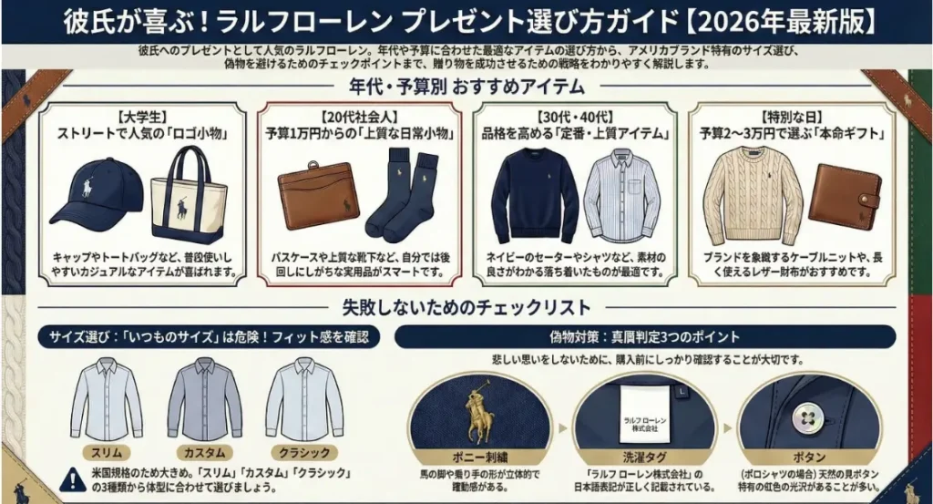 ラルフローレンのプレゼントを彼氏に！2026年最新の選び方ガイド