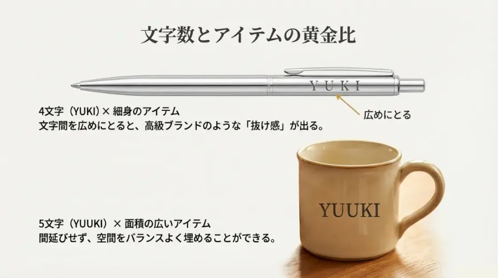 ゆうきのローマ字をかっこいいデザインで刻印するコツ