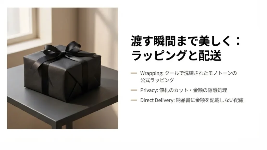 公式ストアのラッピングやギフトサービス