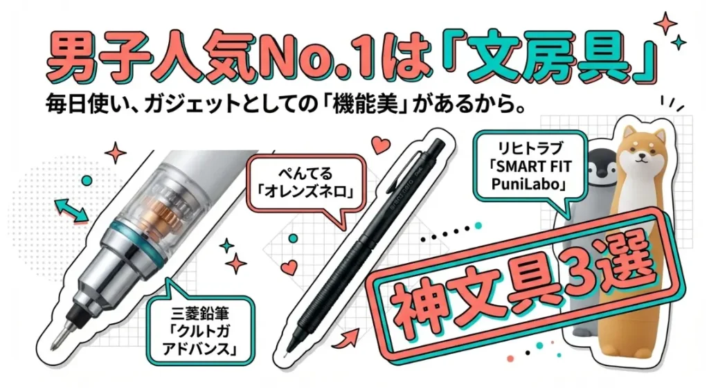 中学生の彼氏が喜ぶものランキング1位は文房具