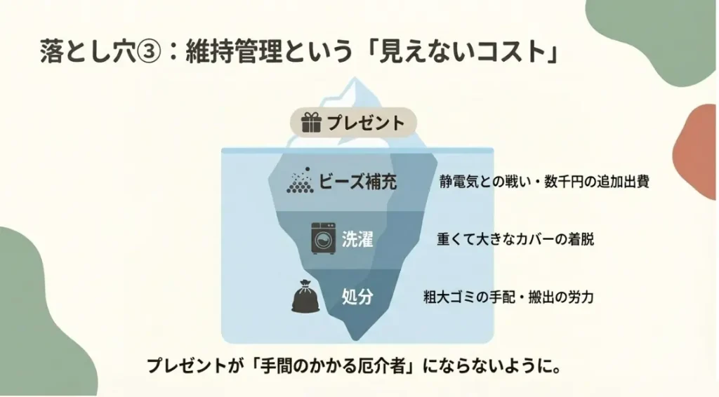 ビーズ補充が負担?維持管理の手間とコストを分析する