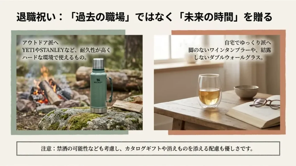 退職祝いではライフスタイルの変化を考慮する